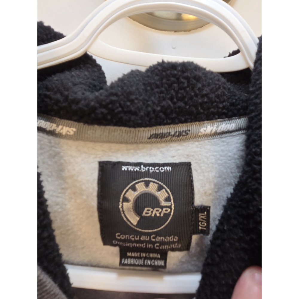 Ski-Doo Team BRP Men's Full Zip XL Sweaters Gray With Embroided Logo - Picture 2 of 10